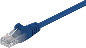 goobay Patchkabel, Cat5e, U/UTP, RJ-45/RJ-45, 15m, blau