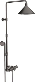 Hansgrohe Axor Showers/Front Showerpipe mit Thermostat und Kopfbrause 240 2jet brushed black chrome