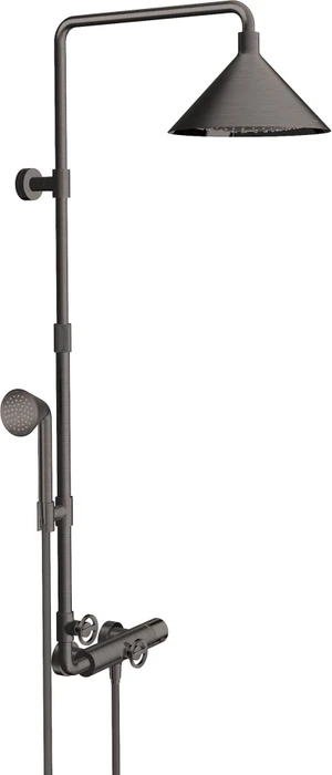 Hansgrohe Axor Showers/Front Showerpipe mit Thermostat und Kopfbrause 240 2jet brushed black chrome