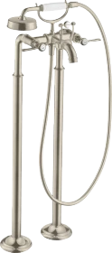 Hansgrohe Axor Montreux 2-Griff Wannenarmatur bodenstehend mit Hebelgriffen brushed nickel