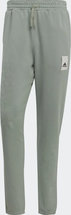 adidas Lounge Fleece Trainingshose lang silver green (Herren)