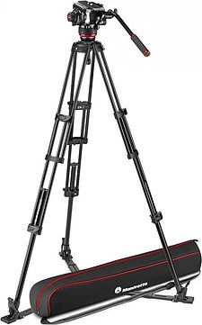 Manfrotto MVK504XTWINGA Fluid-Videokopf 504X mit Alu-Doppelrohrstativ GS