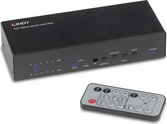 Lindy 4x2 HDMI 2.0 18G Matrix Switch