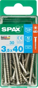 Spax Edelstahl rostfrei A2 4CUT T-STAR plus T10 Universalschraube, 3.5x40mm, 30 Stück
