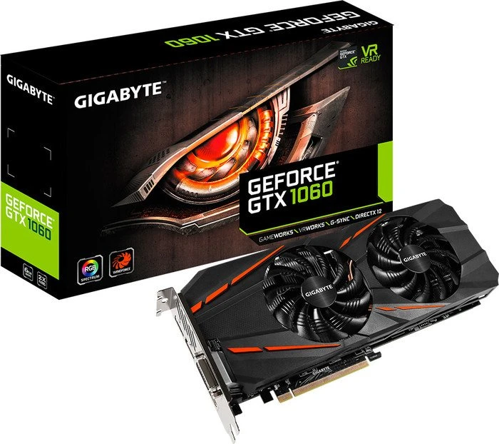 GIGABYTE GeForce GTX 1060 D5 6G (Rev. 1.0), 6GB GDDR5, DVI, HDMI, 3x DP