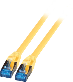 EFB Elektronik TPE Superflex Patchkabel, Cat7/Cat6a, S/FTP, RJ-45/RJ-45, 1m, gelb