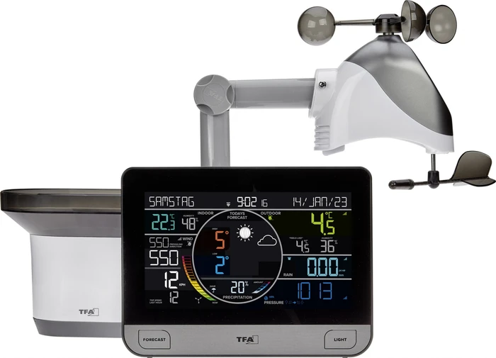 TFA Dostmann WLAN View Pro Funkwetterstation schwarz, digital