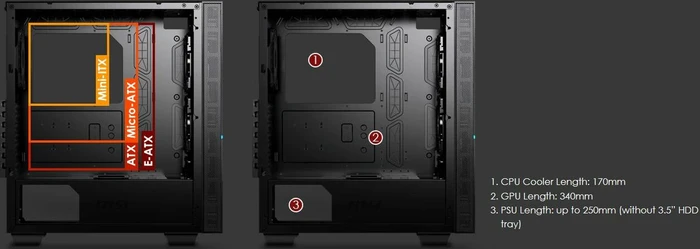 MSI MPG Sekira 100R, Glasfenster