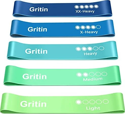 Gritin Fitness Widerstandsband grün/blau