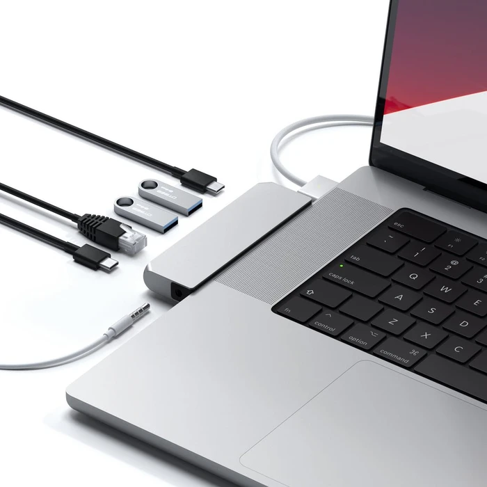 Satechi Pro Hub Mini Adapter, silver, 2x USB4 [Stecker]