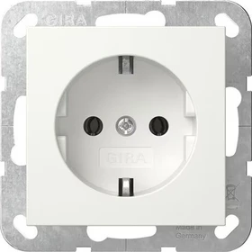 Gira System 55 SCHUKO-Steckdose 16A 250V, reinweiß glänzend
