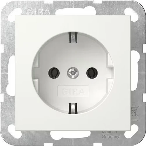 Gira System 55 SCHUKO-Steckdose 16A 250V, reinweiß glänzend