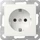 Gira System 55 SCHUKO-Steckdose 16A 250V, reinweiß glänzend (4180 03)