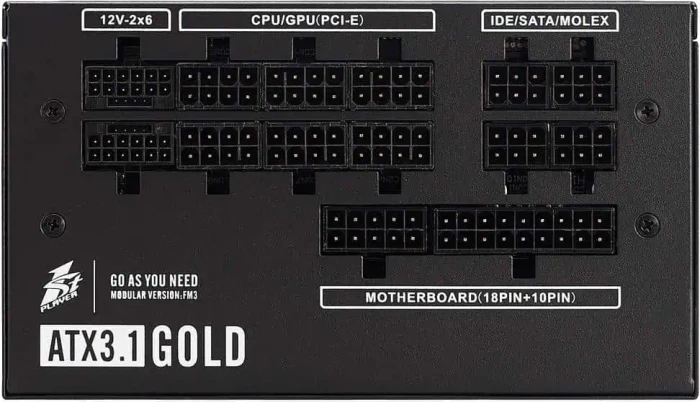 1st Player NGDP Gold schwarz 750W, ATX 3.1
