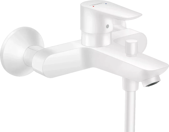Hansgrohe Talis E Einhebel-Wannenmischer Aufputz mattweiß