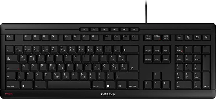 Cherry Stream Keyboard 2019, schwarz/grau, USB, HR/SI