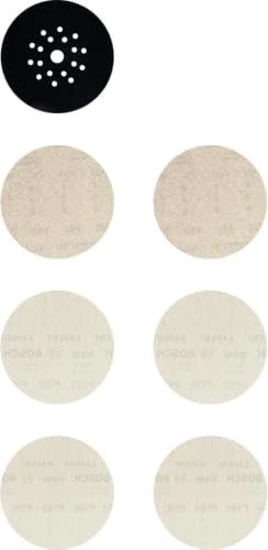 Bosch Professional Expert M480 Net Gewebeschleifblatt-Set K80/120/180, 7-tlg.