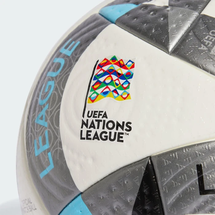 adidas UEFA Nations League 24 Pro Fußball white/iron metallic/silver metallic