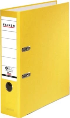 Falken Recycolor Ordner 2-Ring, 80mm, A4, gelb