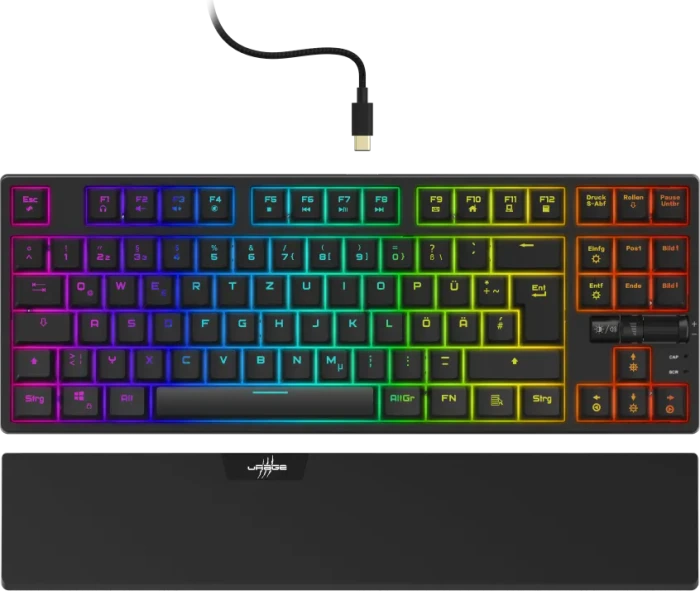 Hama uRage Exodus 860 Mechanical TKL, schwarz, LEDs RGB, Gaote Outemu BLUE, USB, DE