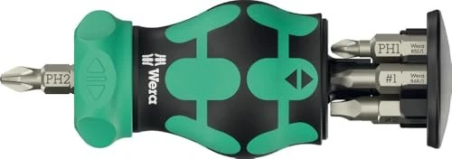 Wera Kraftform Kompakt Stubby Magazin RA 4 Bitset, 6-tlg.