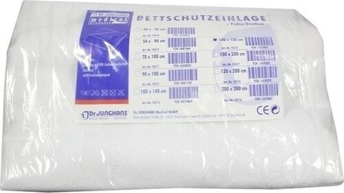 Dr. Junghans Medical Folie/Frottee Bettschutzeinlage, 100x150cm, 1 Stück