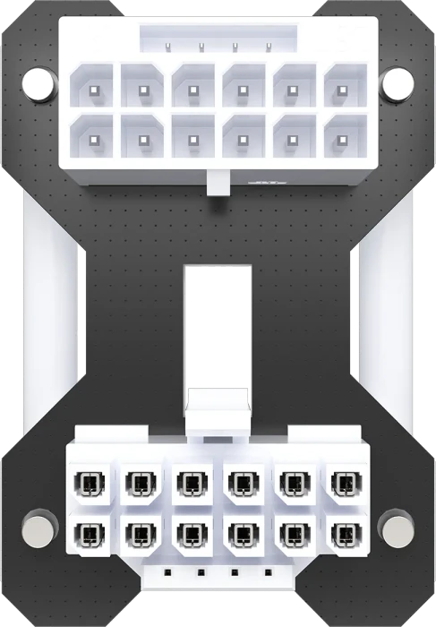 Corsair 12V-2x6 Winkeladapter 180°, PCIe 5.1 GPU Power Bridge, Stil B, Sense Pins außen, weiß