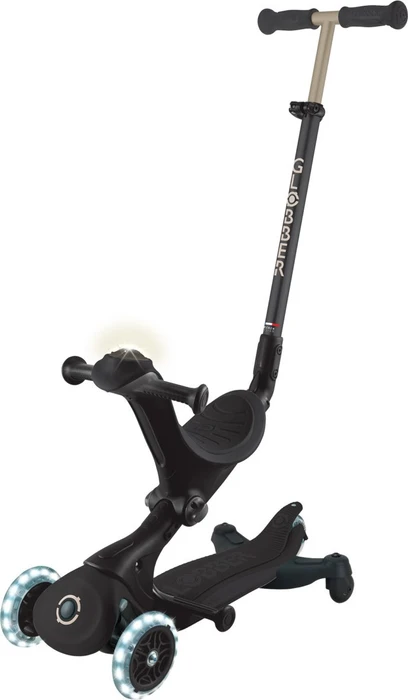 Globber Go Up Deluxe Lights 360° Kickboard schwarz