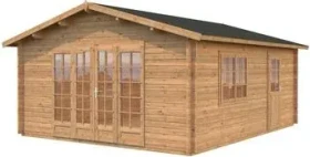 Palmako Irene 23.9m² Gartenhaus hellbraun tauchgrundiert