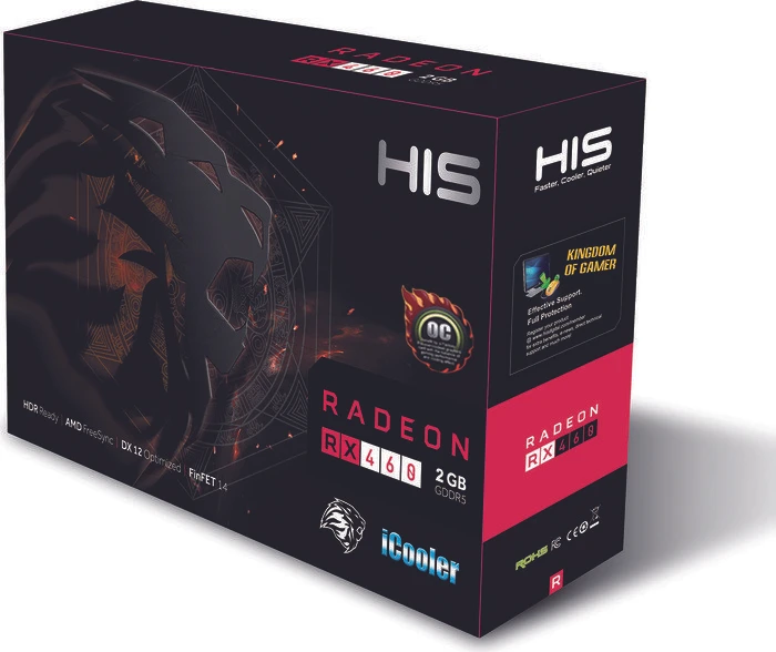 HIS Radeon RX 460 iCooler OC, 2GB GDDR5, DVI, HDMI, DP