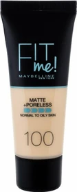 Maybelline Fit Me Matte & Poreless Foundation 100 warm ivory, 30ml