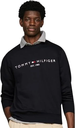 Tommy Hilfiger Rundhals mit Logo Stickerei Sweatshirt desert sky (Herren)