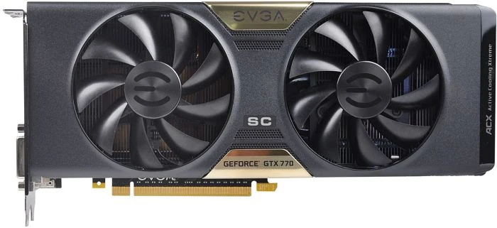 EVGA GeForce GTX 770 Superclocked ACX Cooler, 4GB GDDR5, 2x DVI, HDMI, DP