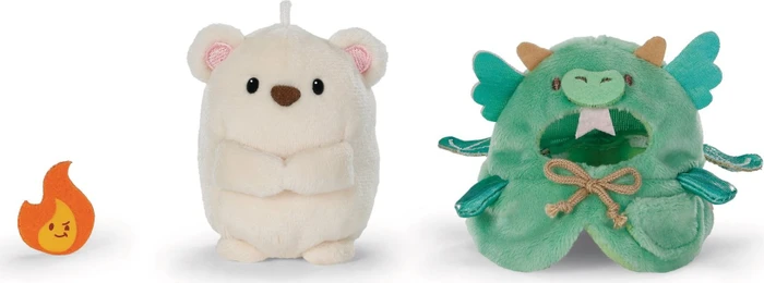 Nici MyMochi Fairy Edition Eisbär Snono mit Flamme und Drachenkostüm Geschenkbox 8cm