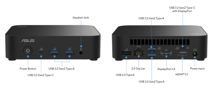 ASUS NUC 14 Essential Kit - Mill Canyon - RNUC14MNK1500002, N150, EU-Netzkabel