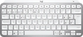 Logitech MX Keys Mini, LEDs weiß, Logi Bolt, Pale Gray, weiß/grau, USB/Bluetooth, ES