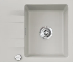 systemceram Genea 60 F Einbau Becken reversibel mit Ablauffernbedienung alu