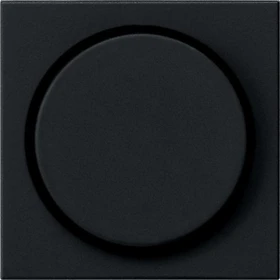 Gira System 55 Abdeckung mit Knopf, schwarz matt