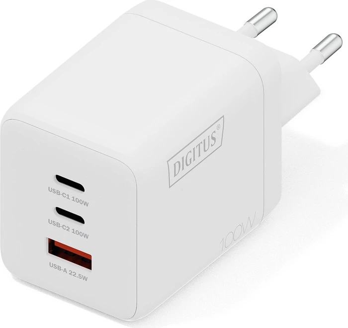 Digitus USB GaN Charger 2x USB-C 1x USB-A 100W weiß