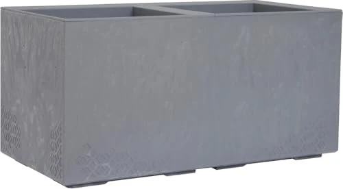 Siena Garden Faro Stone Pflanzkasten 40x80cm schwarz