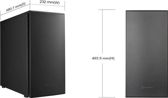 SilverStone Seta Q1, schwarz, schallgedämmt