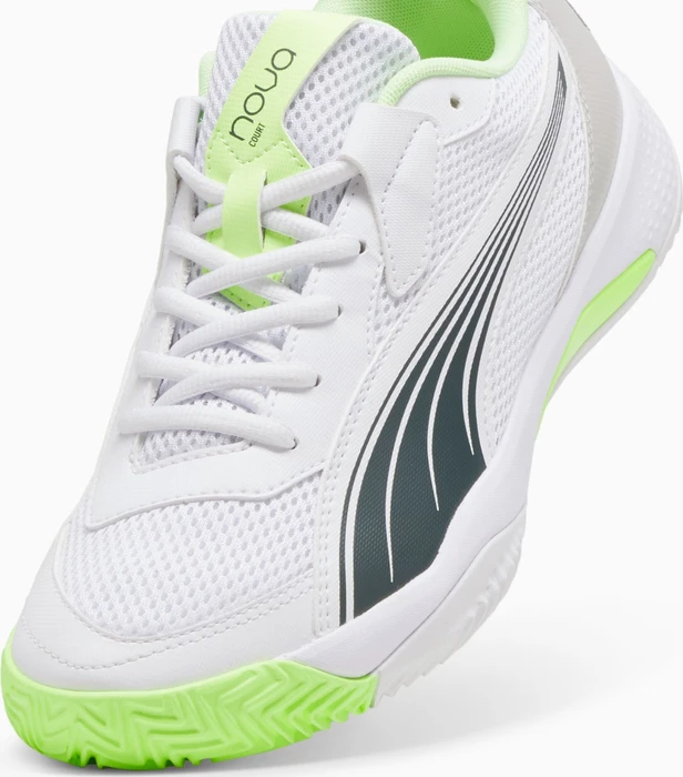 Puma Nova Court puma white/luminous blue/fizzy apple/shadow gray (Damen)