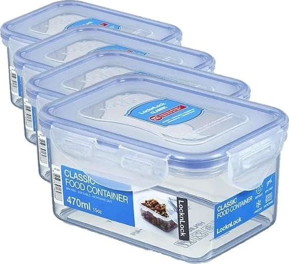 Lock & Lock PP Classic HPL807 eckig Aufbewahrungsbehälter 470ml