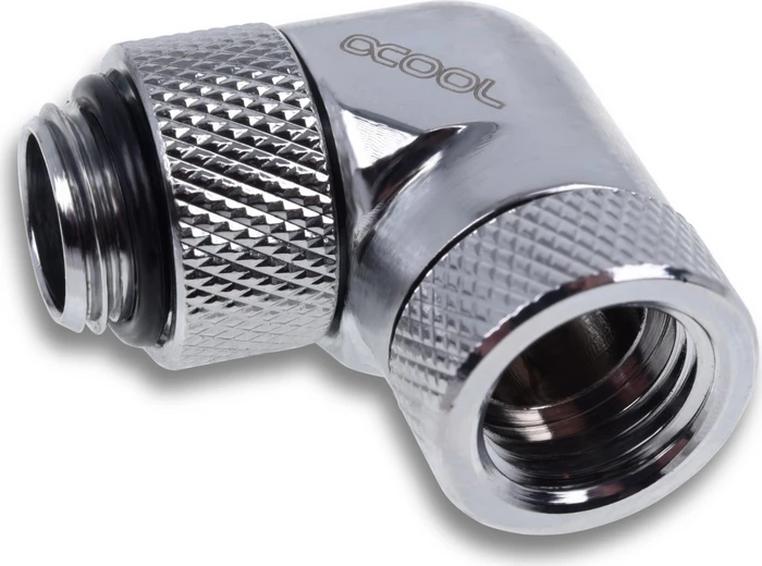 Alphacool Eiszapfen 90° L-Winkeladapter G1/4" AG auf G1/4" IG, verchromt, 4er-Pack