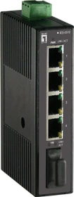 LevelOne IES-05 Industrial Railmount Switch, 4x RJ-45, 1x SC-Duplex (IES-0510)