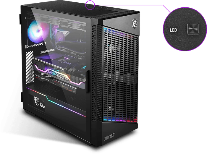 MSI MPG Velox 100P Airflow, Glasfenster