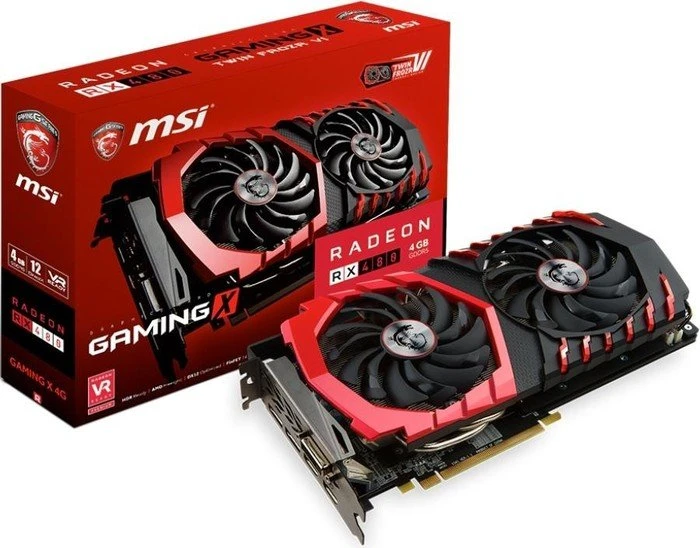 MSI Radeon RX 480 Gaming X 4G, 4GB GDDR5, DVI, 2x HDMI, 2x DP