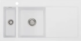 systemceram Mera 100 Einbau Becken links satin