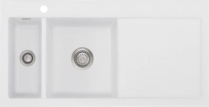 systemceram Mera 100 Einbau Becken links satin