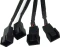 Phobya 3-Pin auf 4x 3-Pin Verteiler, sleeved, 60cm, schwarz Vorschaubild